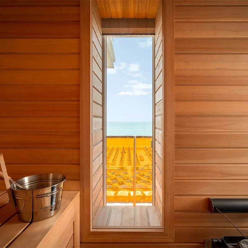 camera deluxe spa frontemare sauna privata vista mare